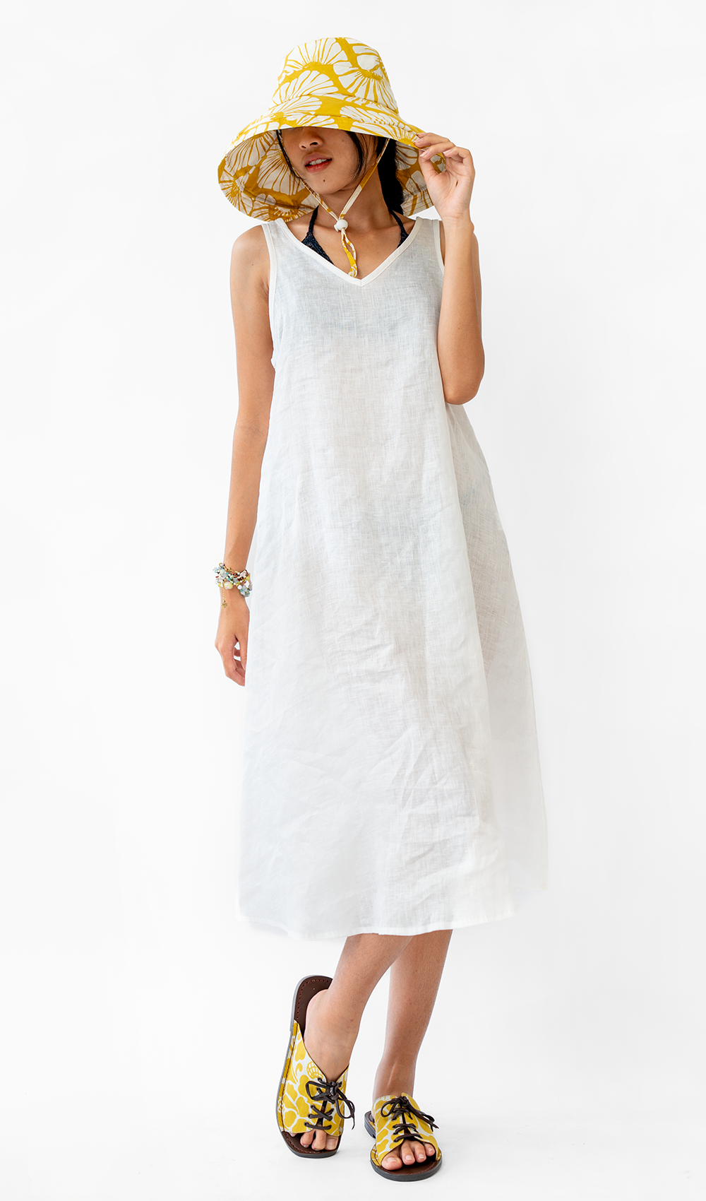 linen swing dress Semi-Swing French White - Bali gelinlik modelleri Lightweight and easy to Discover 92 Italian fashion Color:FUCHSIA RED