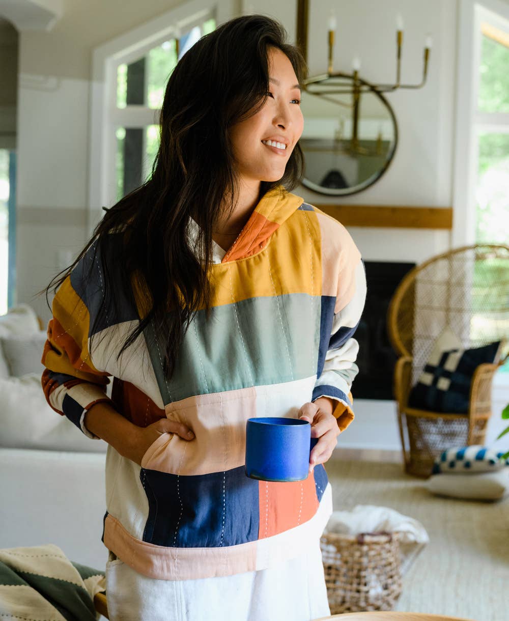 Multi-Check Patchwork Quilt Hoodie - India, Ajmer