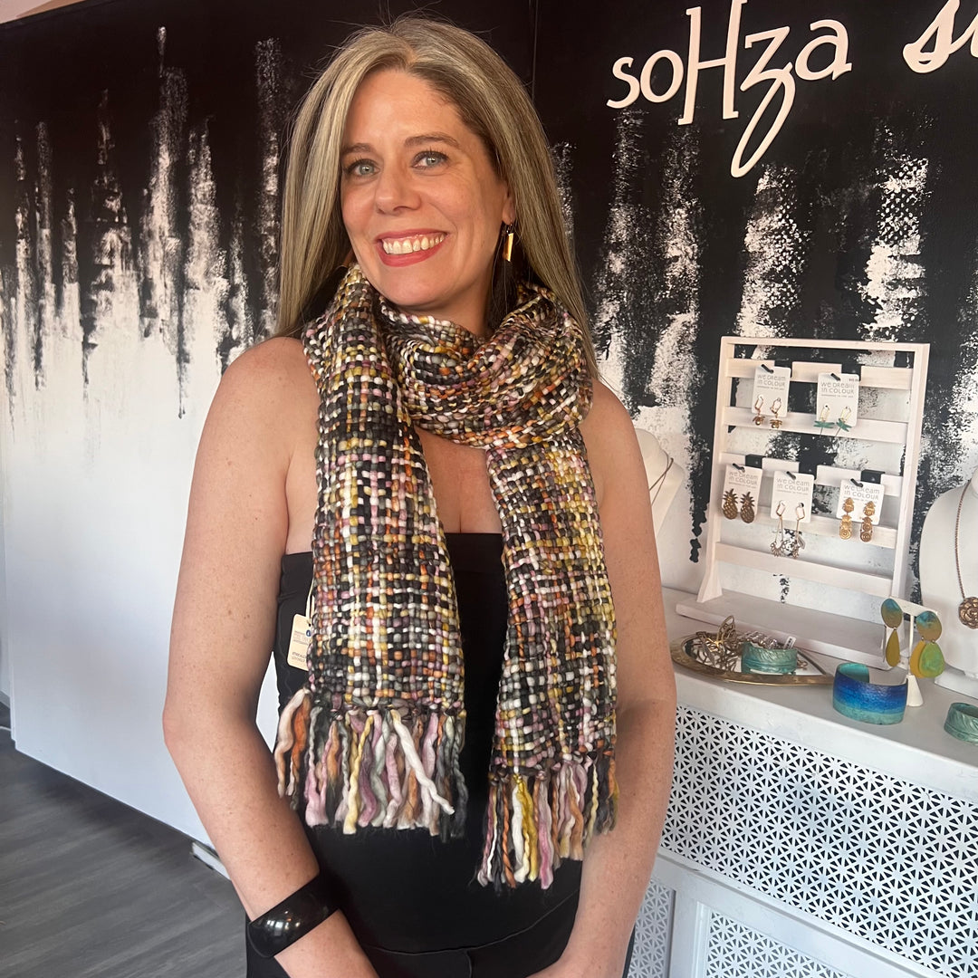 Colorful Chunky Tweed Scarves - India
