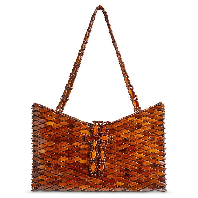St. Lucia Shoulder Bag, Dark Walnut - Brazil