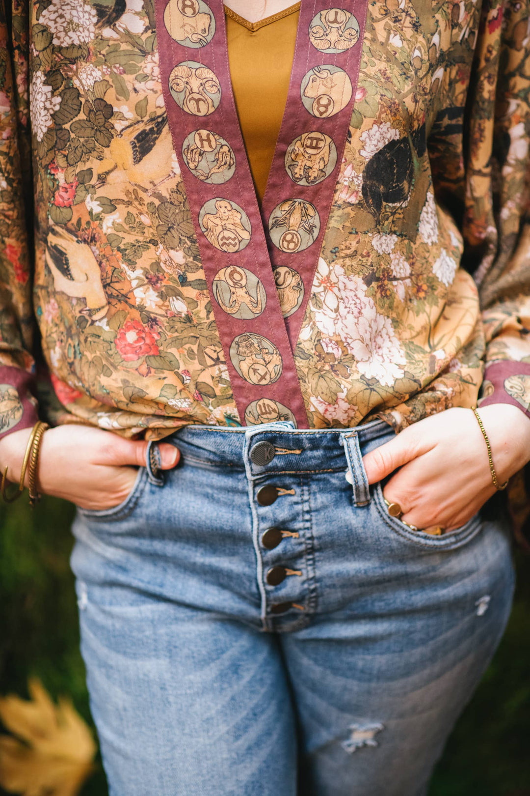 Dream Weaver Pixie Duster Cropped Kimono w/ Zodiac