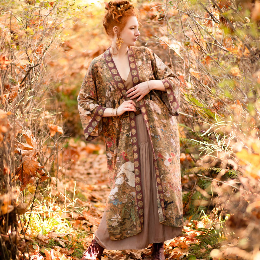 Dream Weaver Opera Duster Kimono Robe w/ Zodiac Signs - Canada