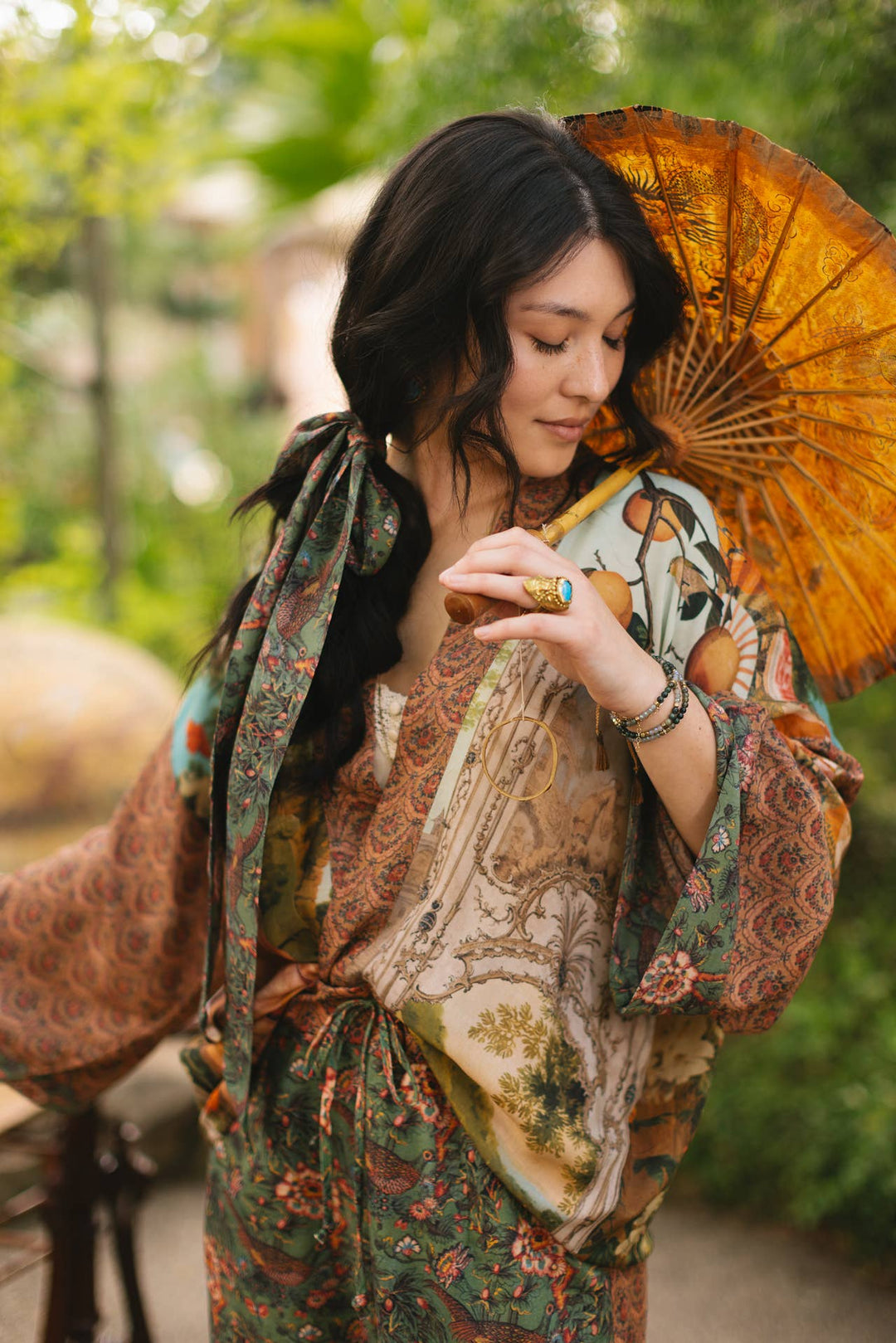 Secret Garden Pixie Duster Cropped Kimono w/ Swan - Canada