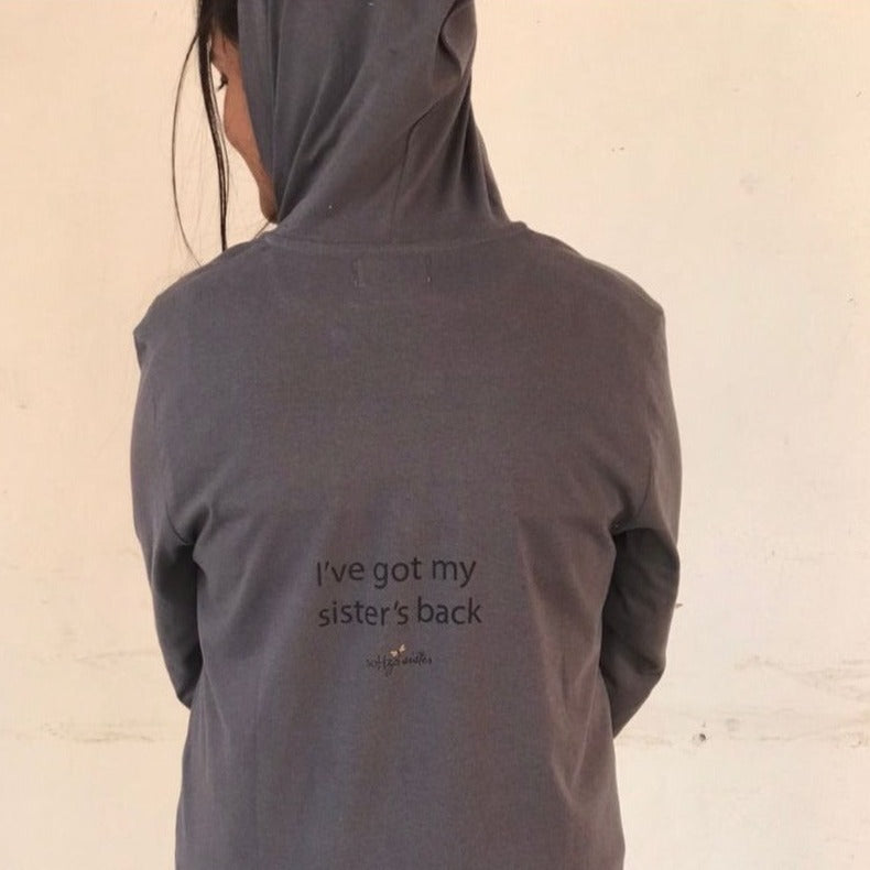 "I've Got My Sister's Back" Grey Hoodie - India