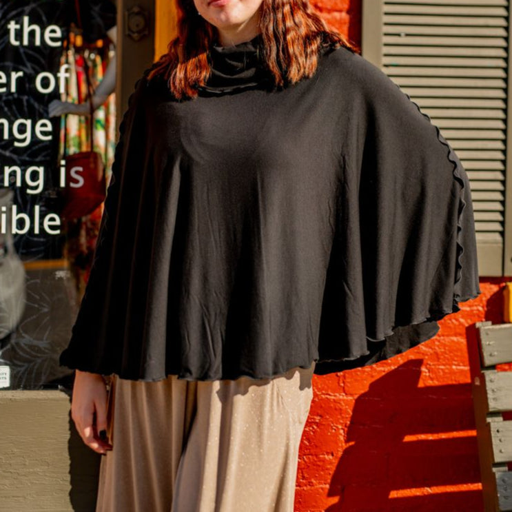 Angelrox bamboo flirt skirt/cape/dress in black