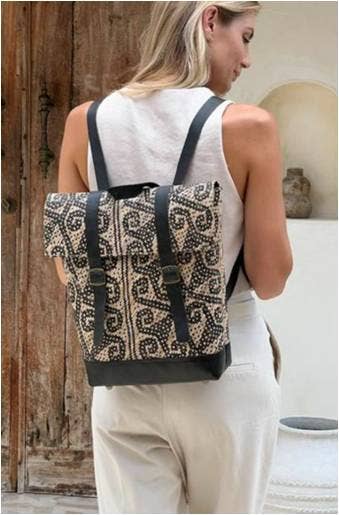 Rattan Tribal Weave Backpack - Bali