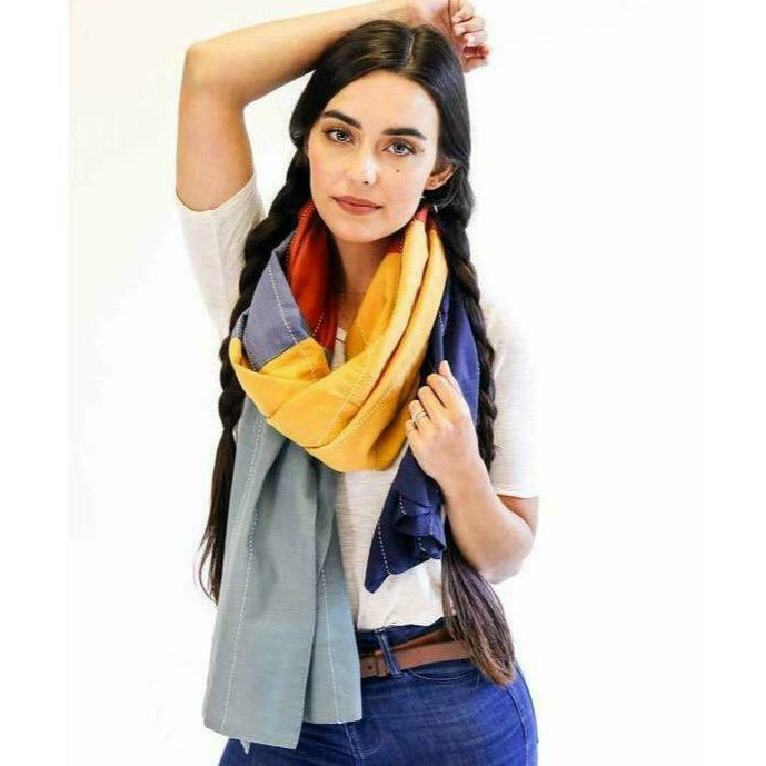 Rainbow Colorblock Scarf - Ajmer, India