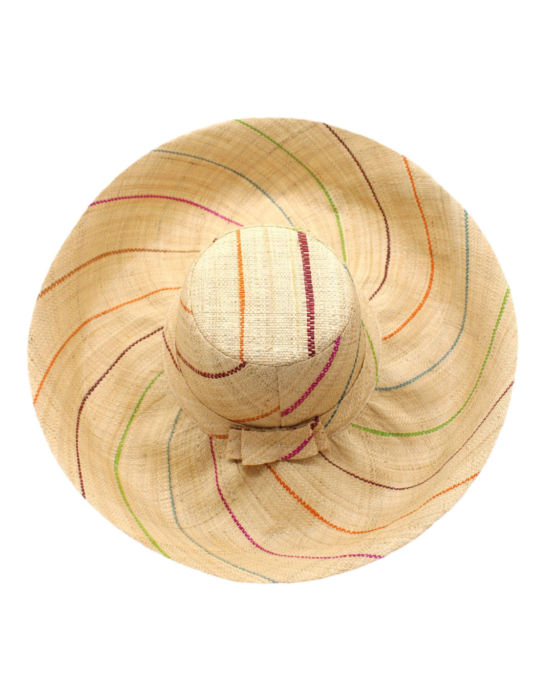 Sun Hats: Pinstripe Packable 5" & 7" Brim Raffia Straw