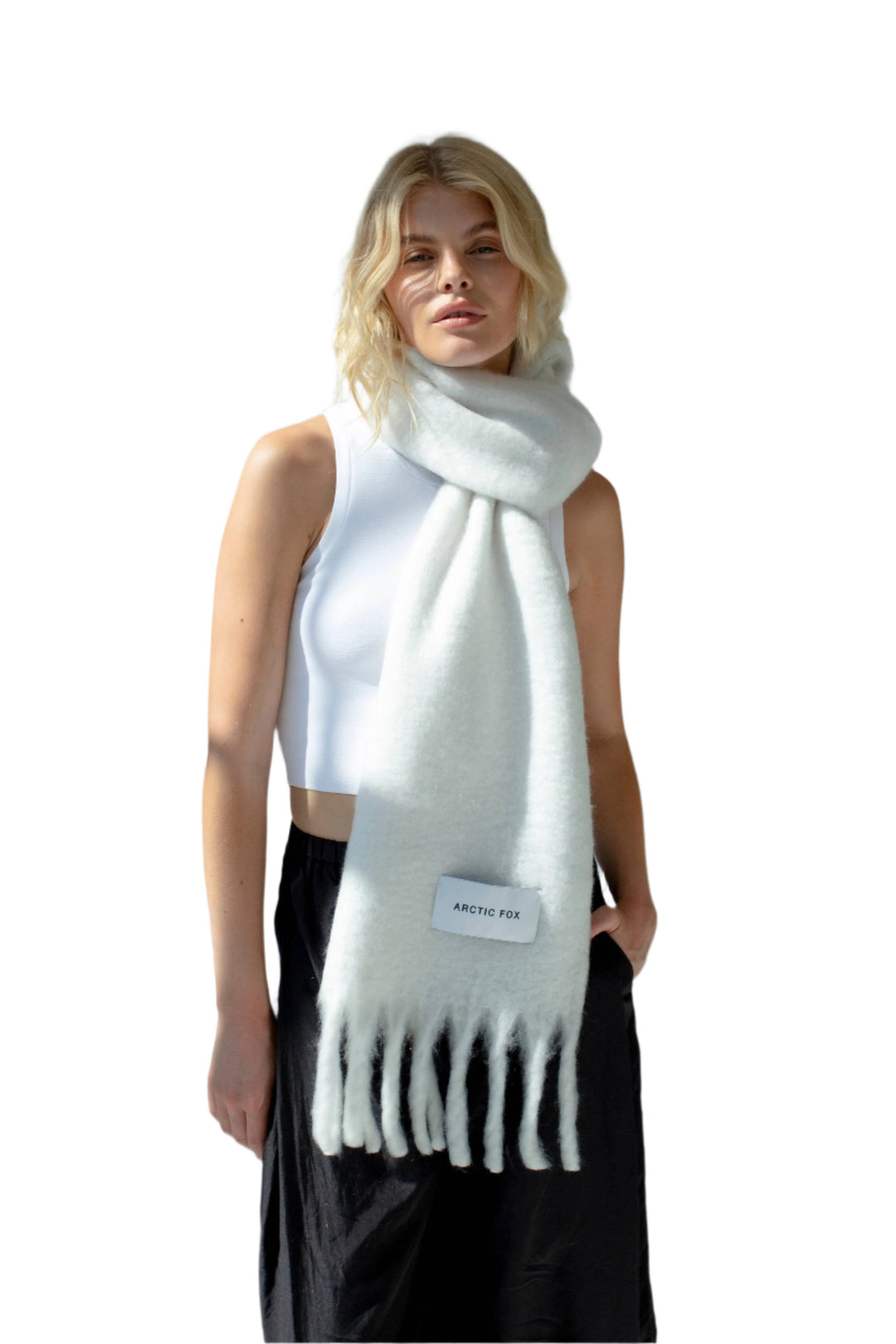 The Stockholm Scarf - 100% Recycled, Polar White - UK