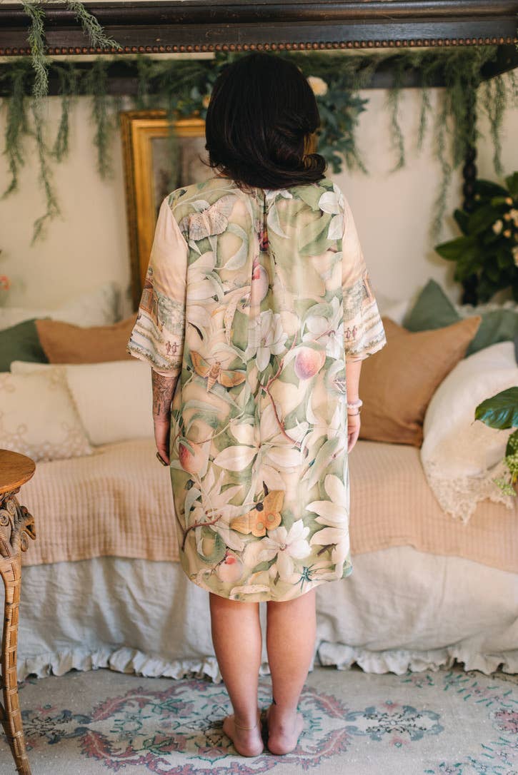Fleur De Soleil Artist Dress Tunic w/ Pockets & Florals - Canada