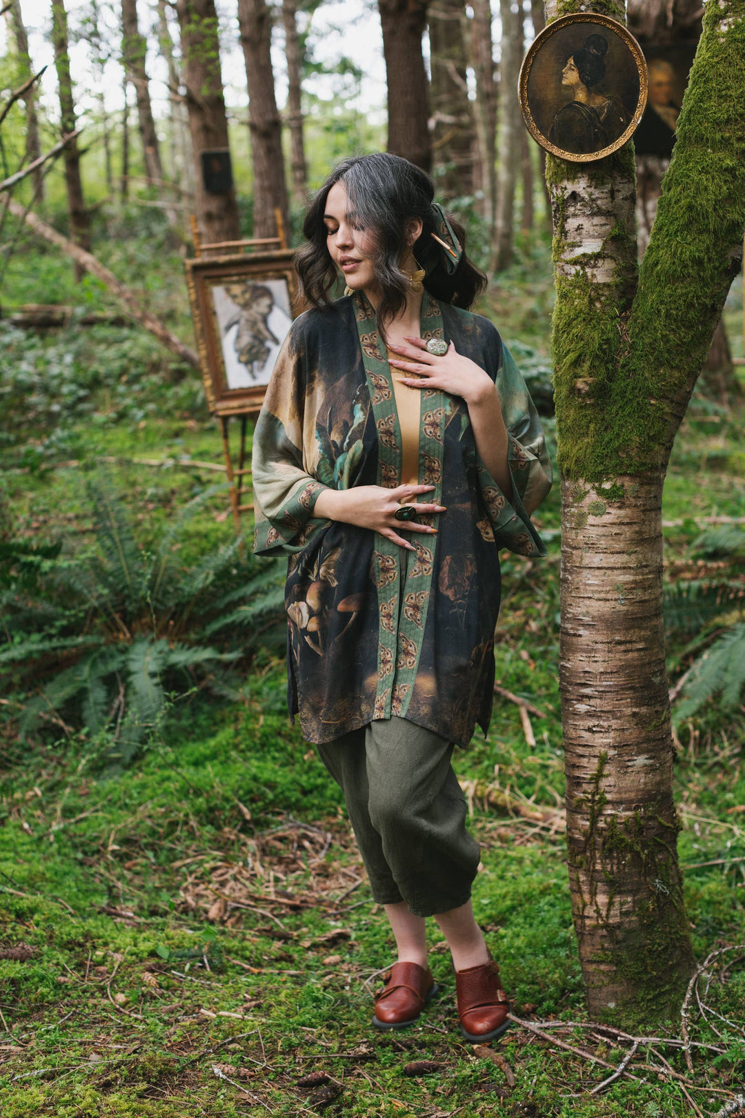 Heartwork Matinée Duster Kimono w/ Artist, mid-length - Canada