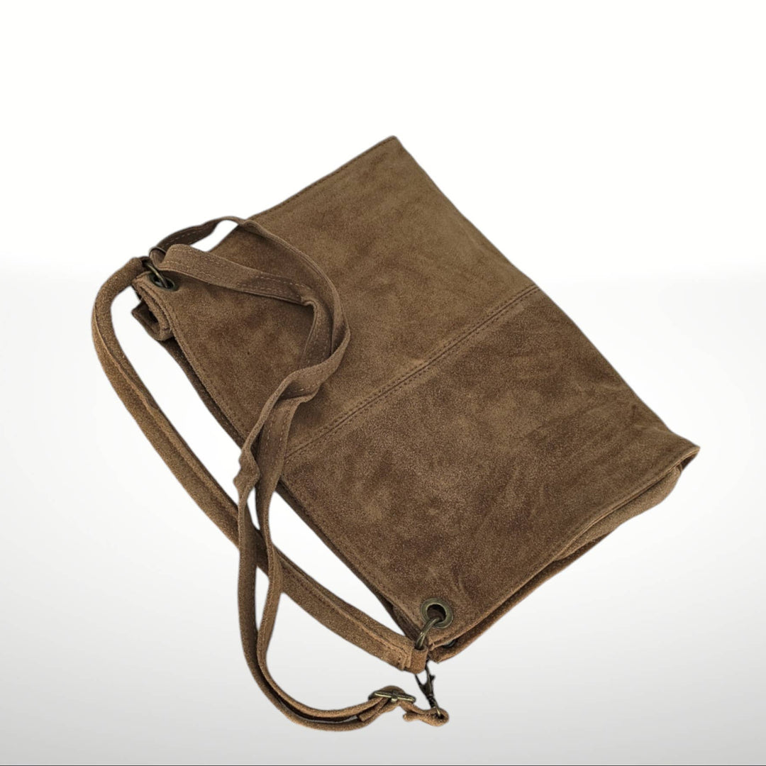 Riccio Suede Leather Bag - Italy