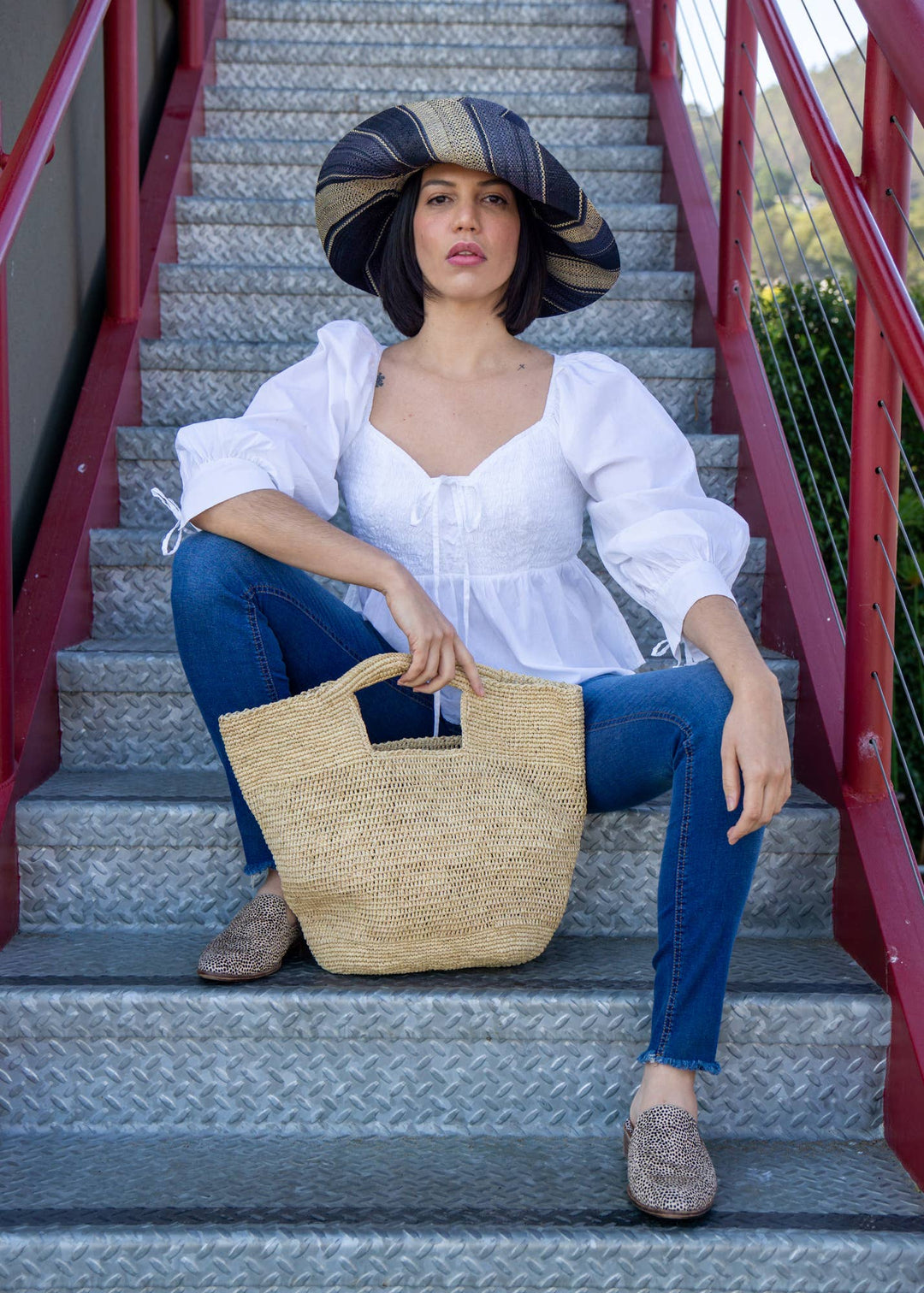 ConCon Crochet Straw Basket - Madagascar