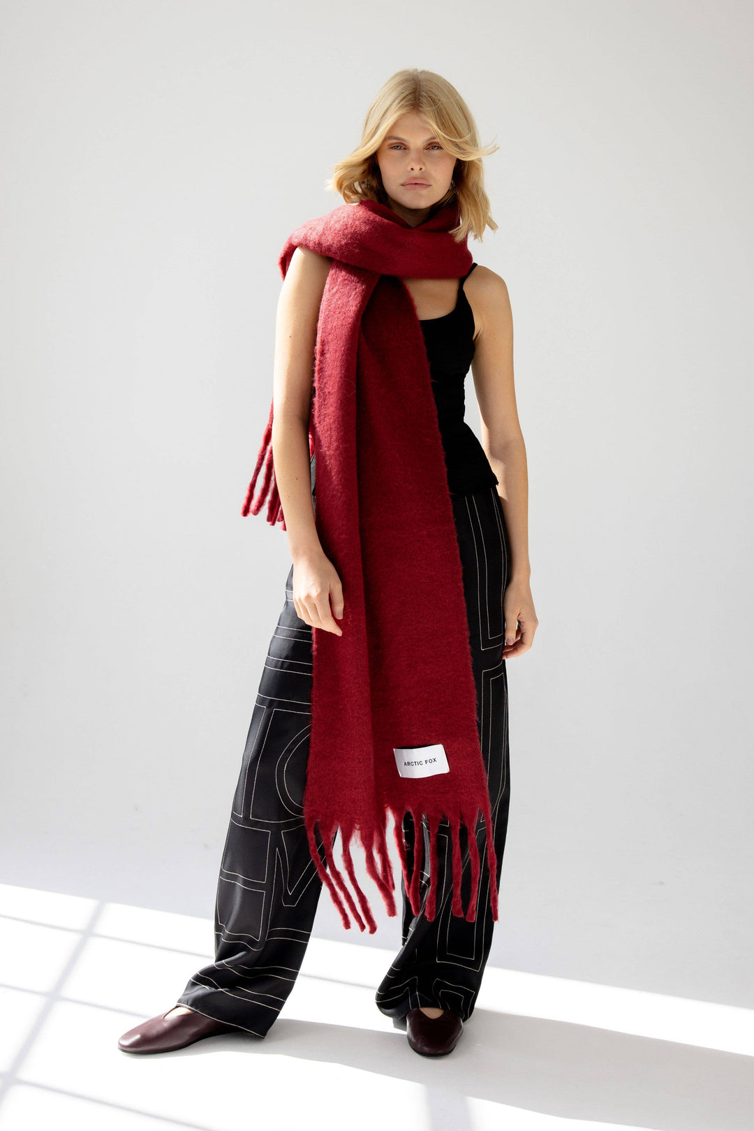 The Reykjavik Scarf - 100% Recycled - Burgundy Berry - AW24