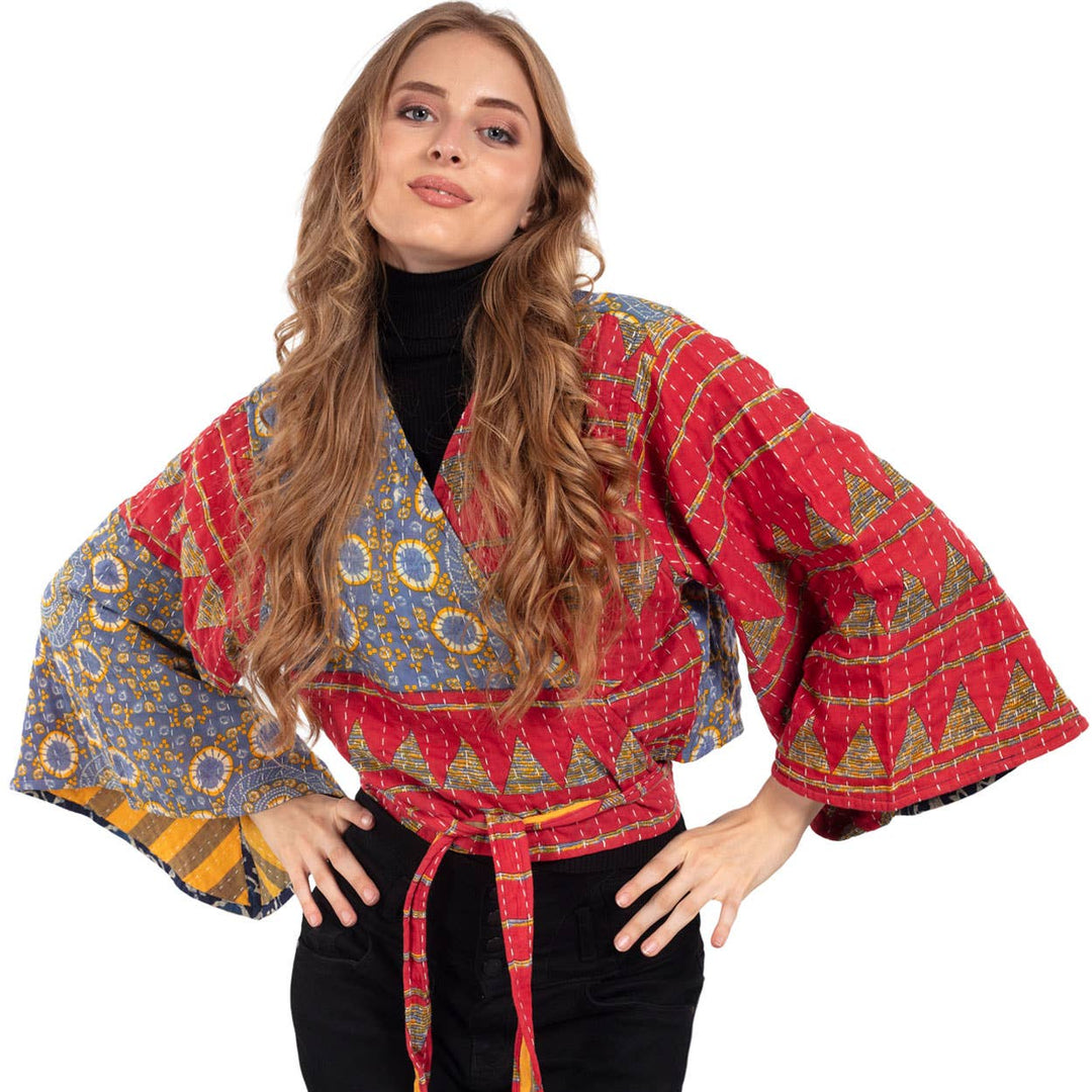 Reversible Kantha Butterfly Top - Nepal