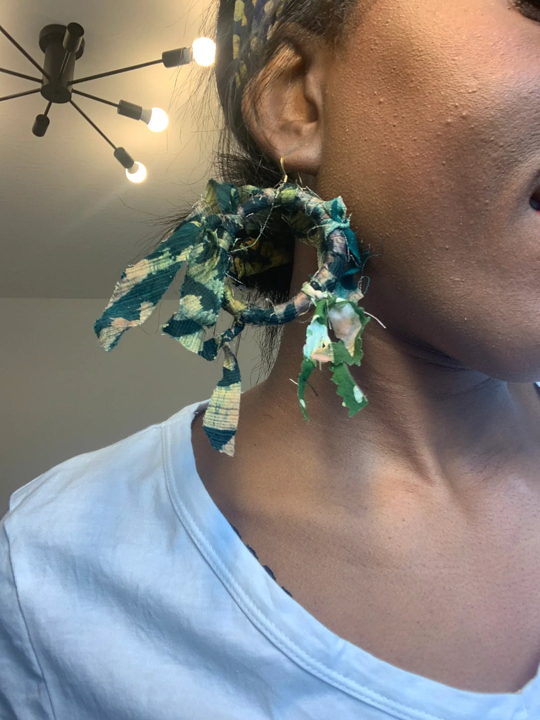 Adire Nigerian Boho Earrings