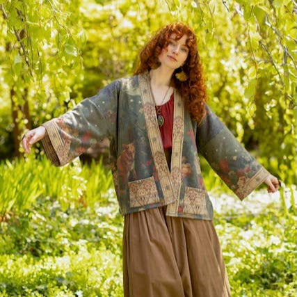 The Messenger Fleece Cottage Cardigan Jacket w/ Joan of Arc - Canada