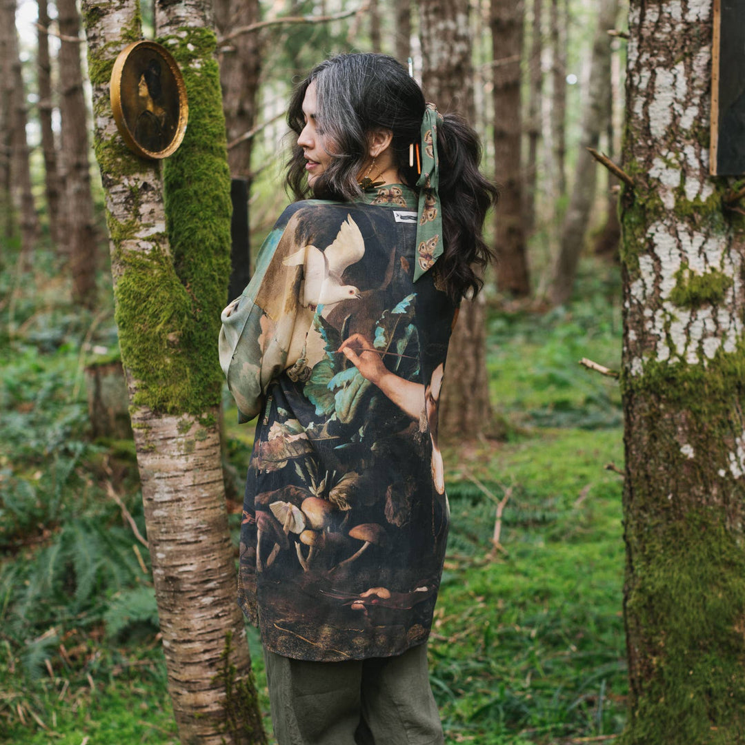 Heartwork Matinée Duster Kimono w/ Artist, mid-length - Canada