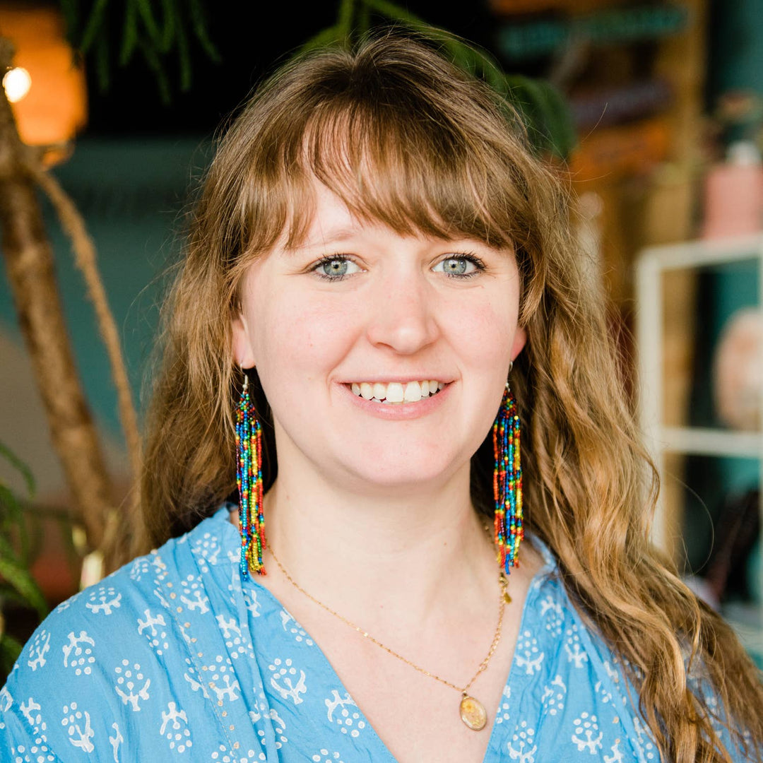 Rainbow Tassel Earrings - Guatemala