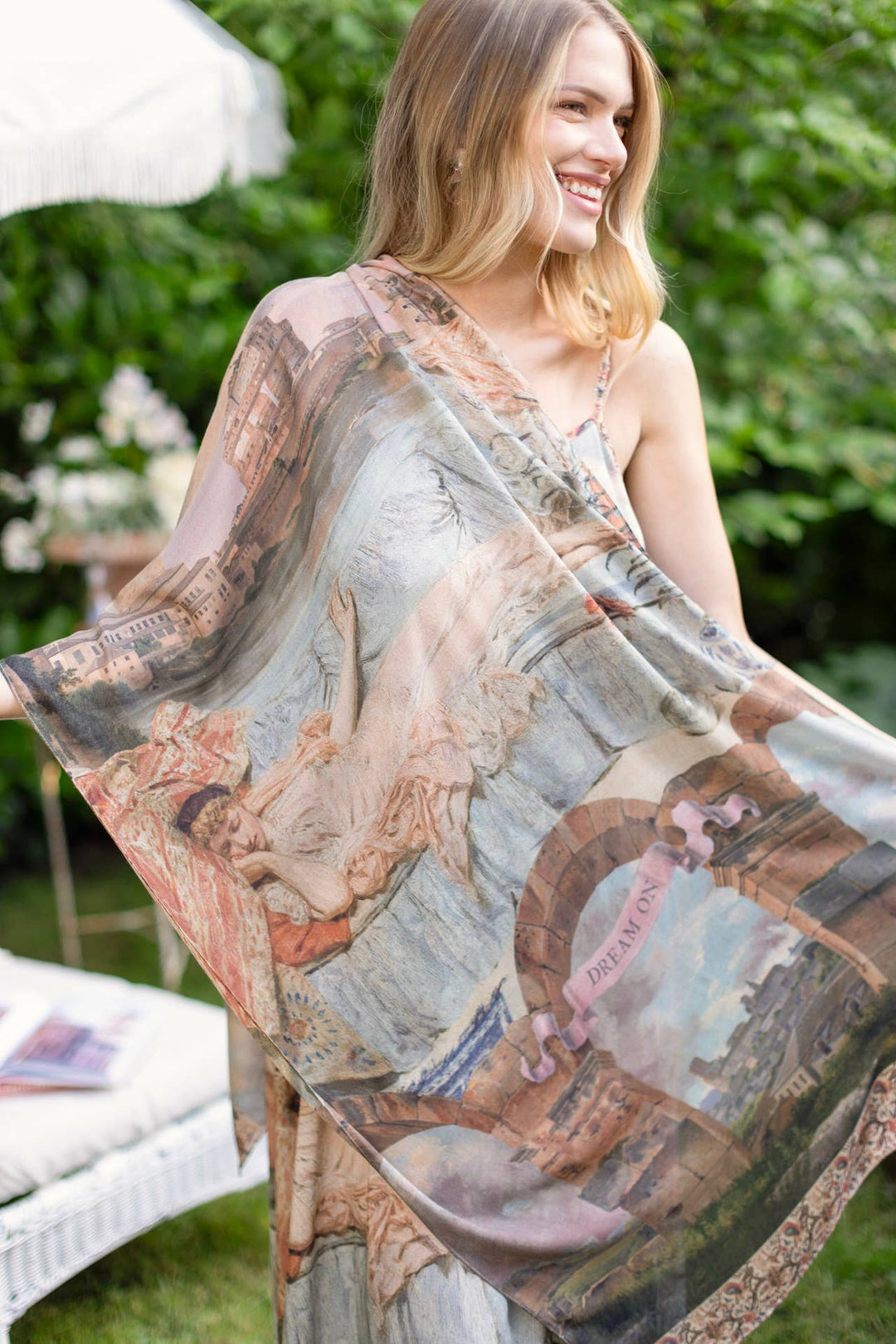 Imaginarium Scarf with Moon and Dreamscape Print - Canada