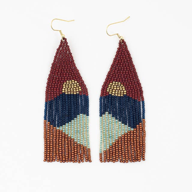 Vista Beaded Fringe Earring - Guatemala