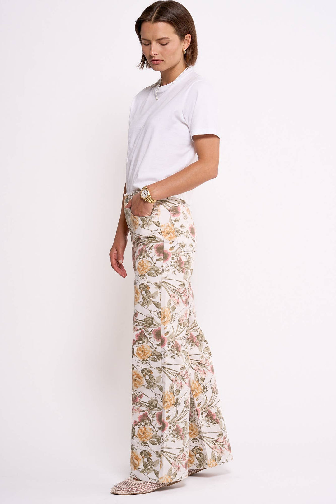 LORETTA RELAXED WIDE LEG IN GARDEN JOY PRINT