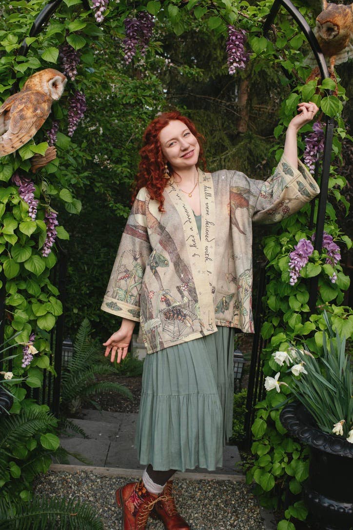 Lovelight Fleece Cottage Cardigan Kimono Jacket