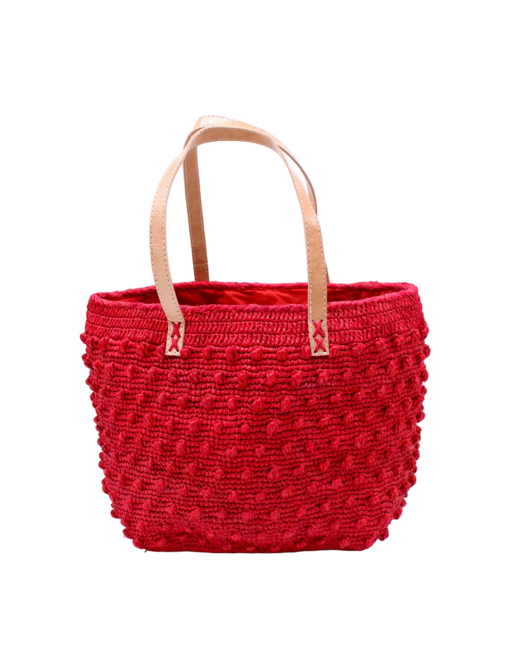 Boucle Crochet Straw Basket Bag