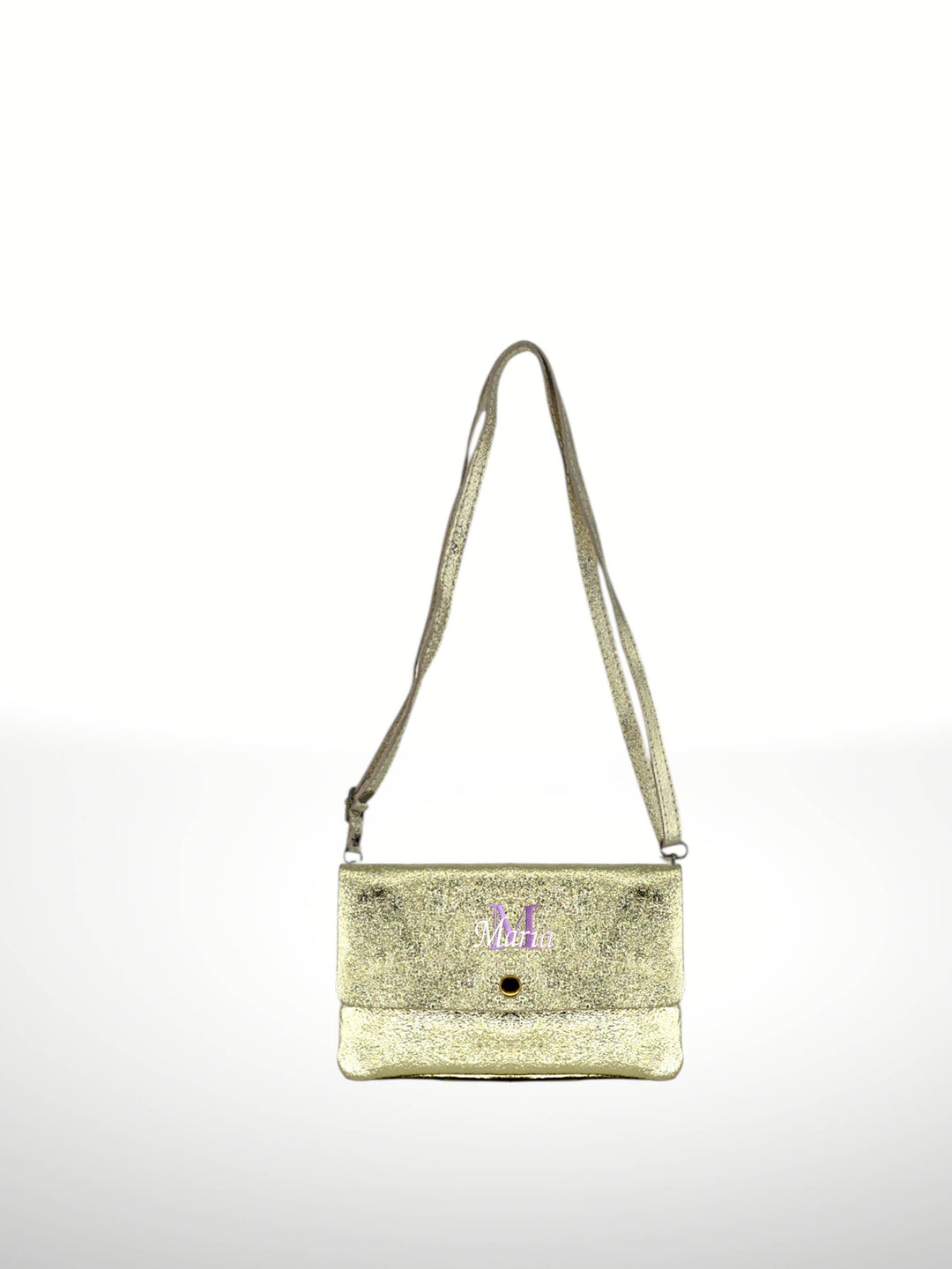 Kelia Laminated Suede Leather Crossbody Bag - Italy