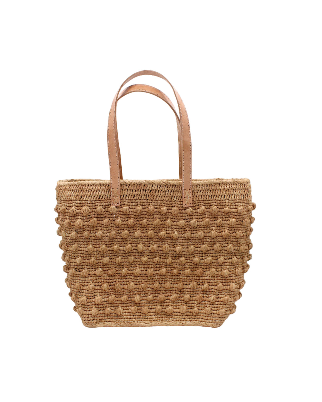 Boucle Crochet Straw Basket Bag