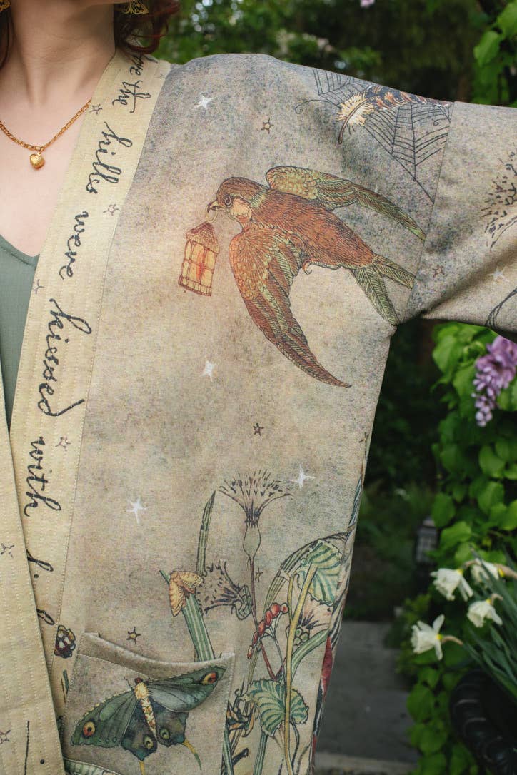 Lovelight Fleece Cottage Cardigan Kimono Jacket
