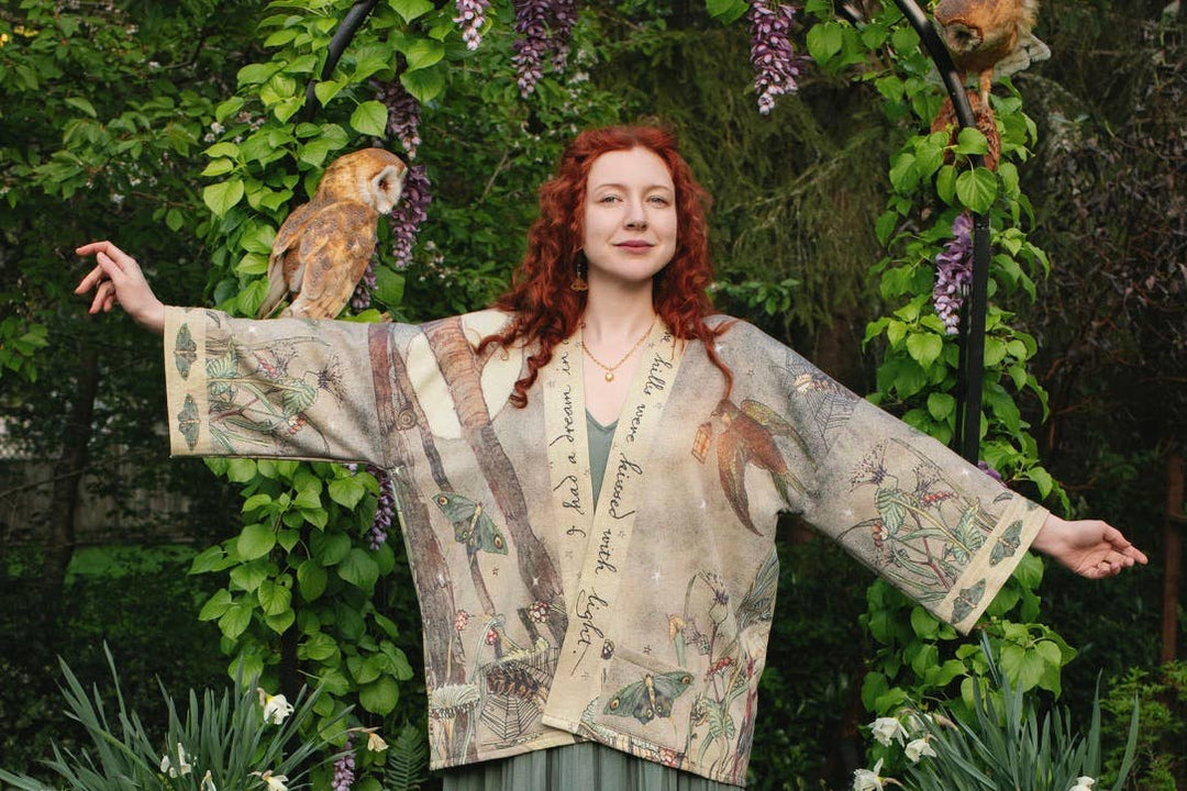 Lovelight Fleece Cottage Cardigan Kimono Jacket