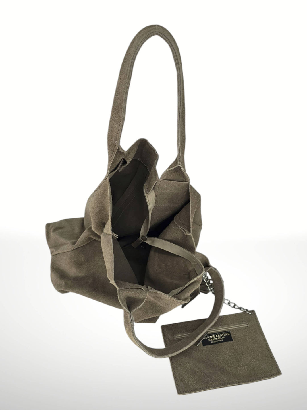 Marely Suede Leather Tote Bag - Italy