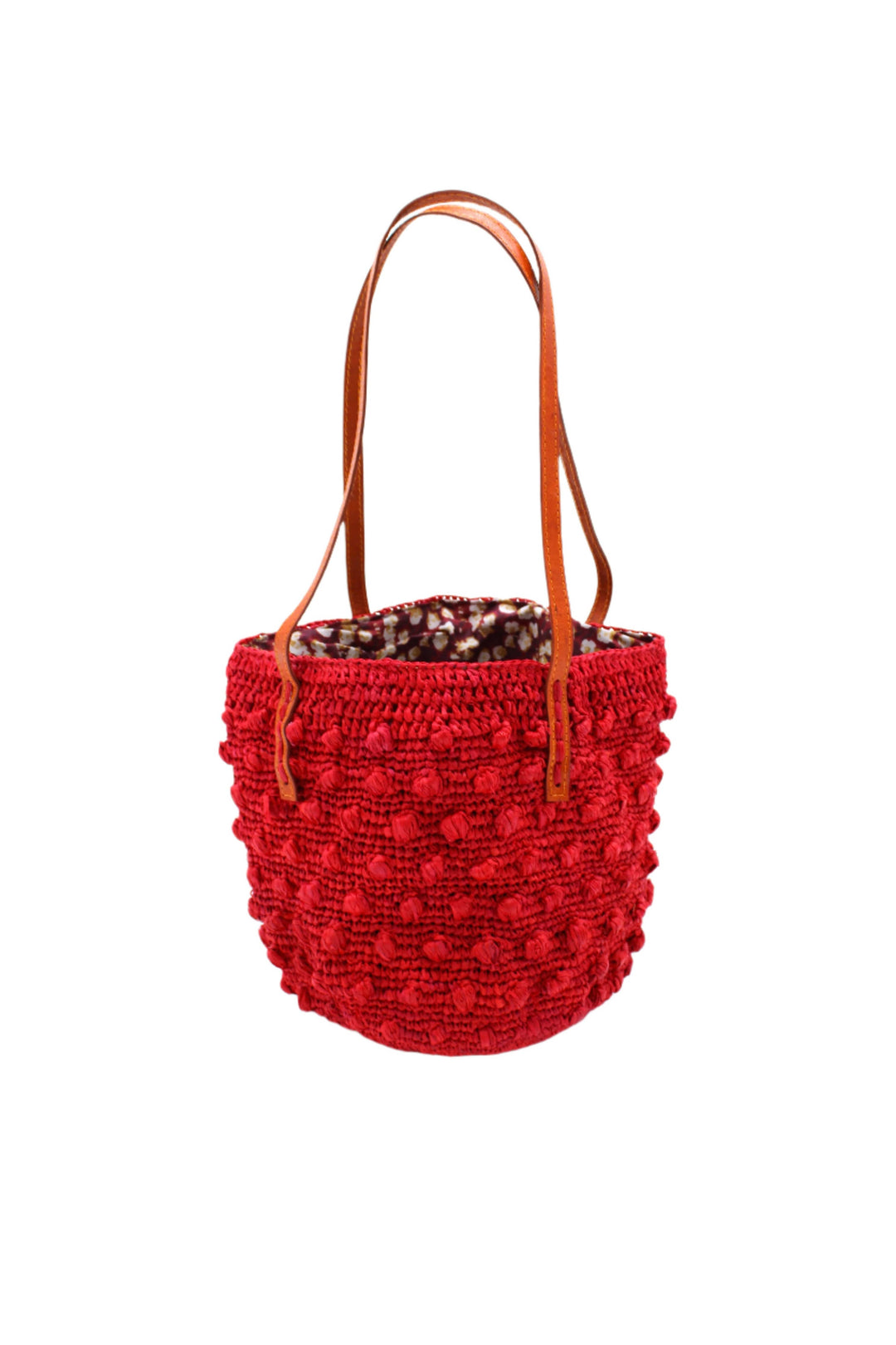 Boucle Small Crochet Straw Shoulder Bag Purse