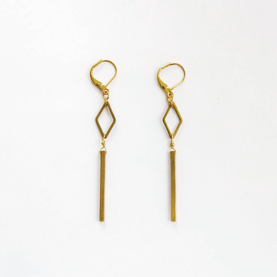 Diamond and Bar Earrings - Guatemala