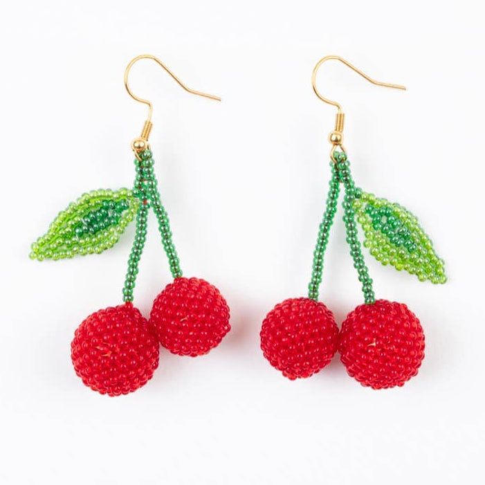 Cherry Earrings - Guatemala