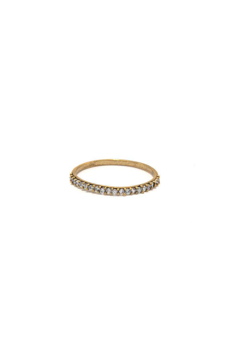 Delicate Glitz Brass Ring - India