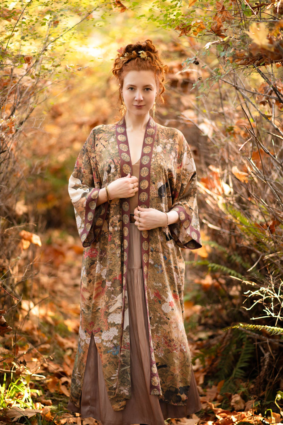 Dream Weaver Opera Duster Kimono Robe w/ Zodiac Signs - Canada