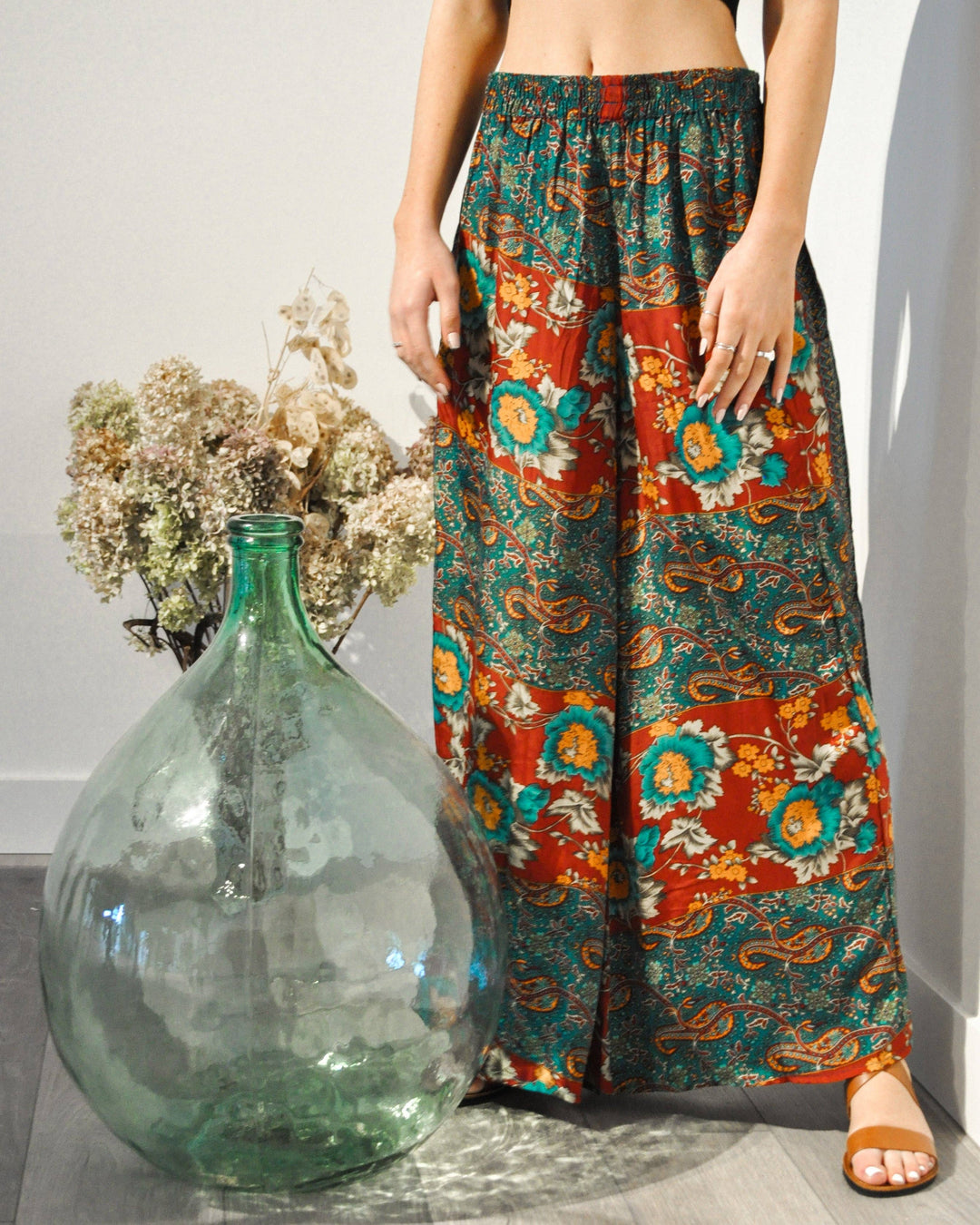 Upcycled Rewilding Palazzo Pant from Saris