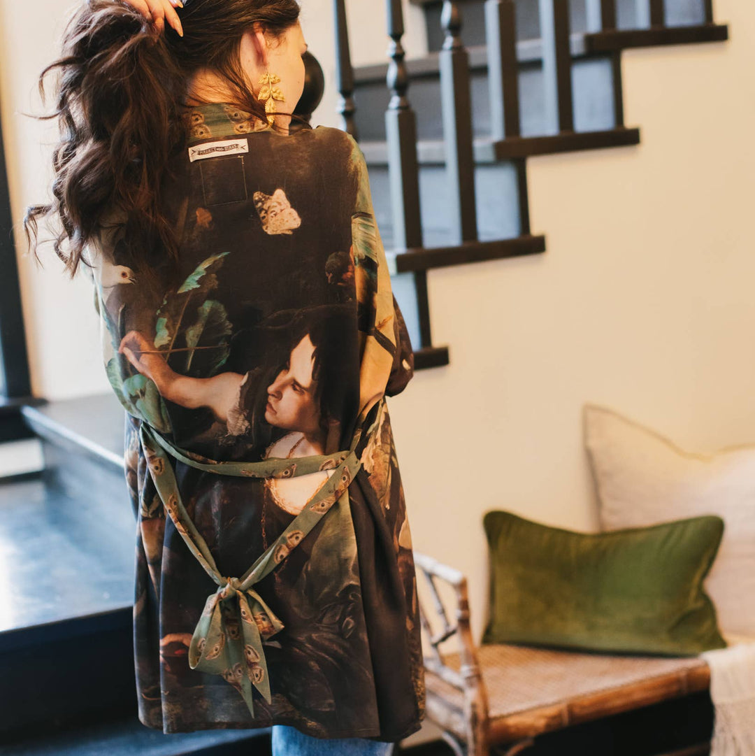 Heartwork Matinée Duster Kimono w/ Artist, mid-length - Canada