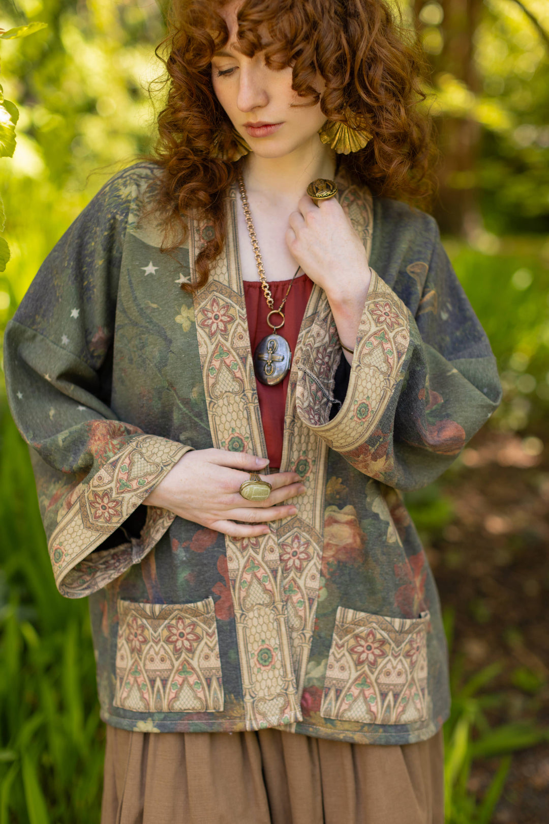 The Messenger Fleece Cottage Cardigan Jacket w/ Joan of Arc - Canada