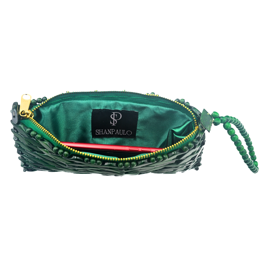 London Wallet Large, Emerald Green - Brazil