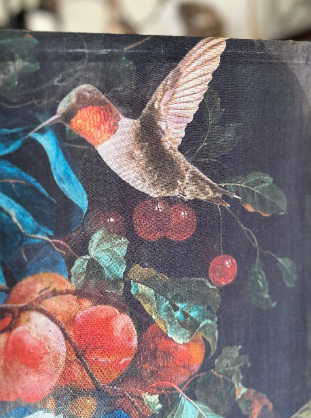 Flight of Fancy Floral Scarf with Hummingbirds Print - Canada