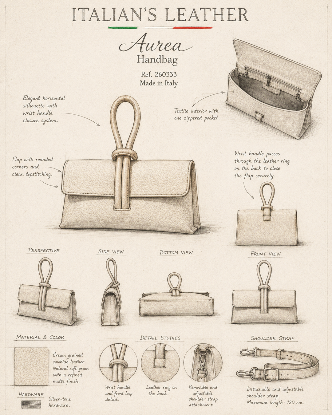 AUREA - Leather handbag 260333