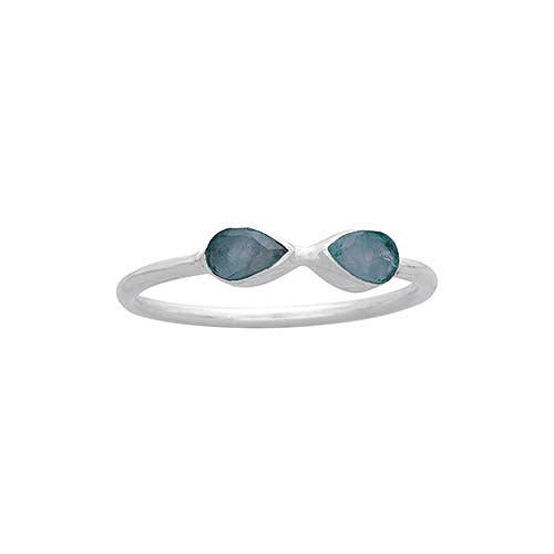 Two of A Kind Double Rainbow Moonstone Sterling Silver Ring