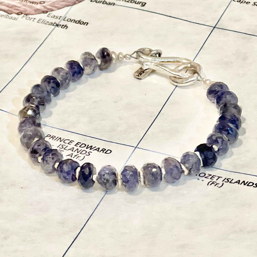 Purple Haze Lolite and Silver Bracelet - Thailand