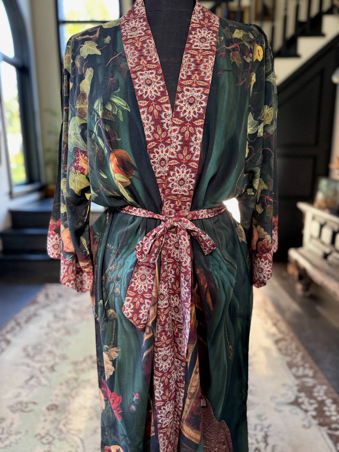 Solstice Opera Duster Kimono Robe w/ Persephone, Moon & Owl