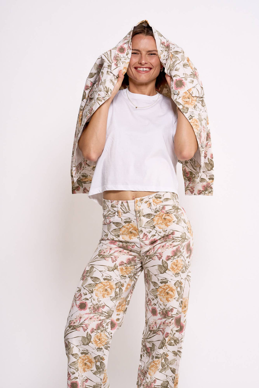 LORETTA RELAXED WIDE LEG IN GARDEN JOY PRINT