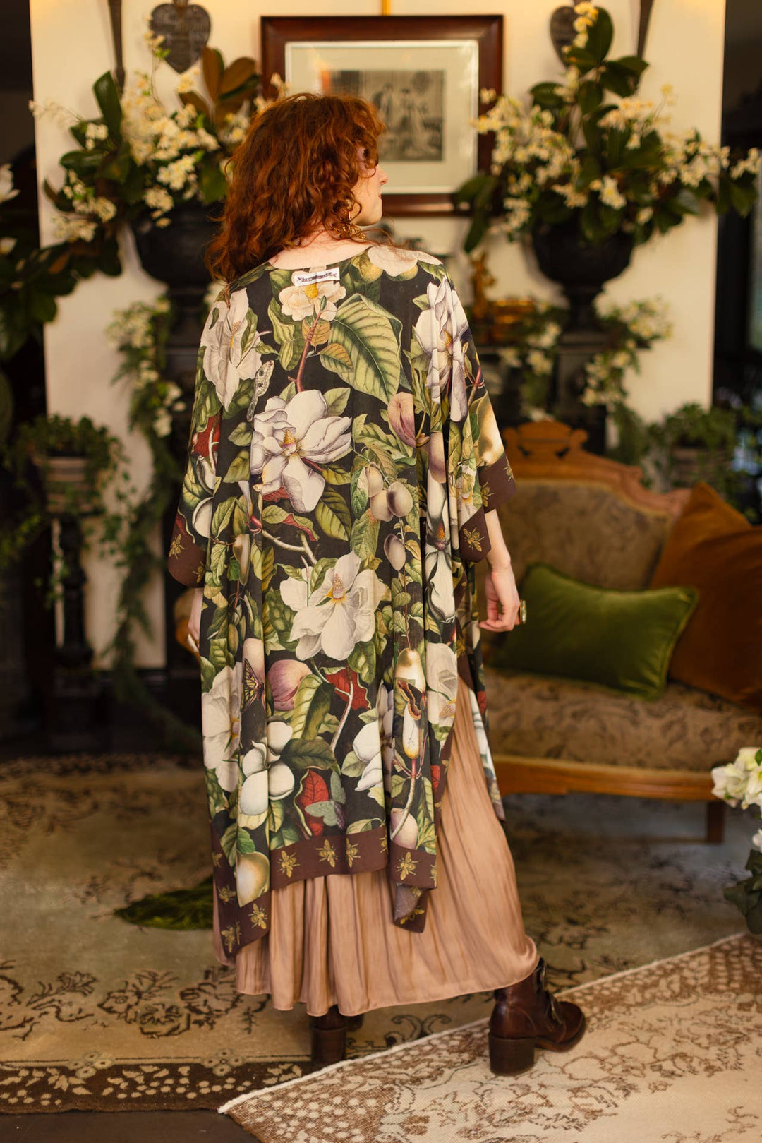 Fleur De Lune Goddess Starduster Kimono w/ Florals & Bees - Canada