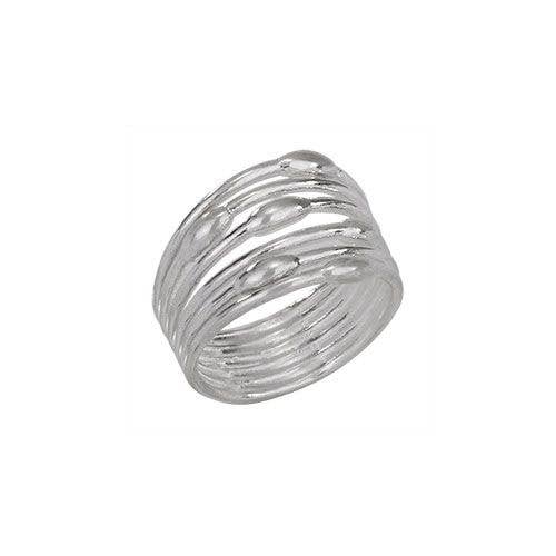 Drops of Silver, Sterling Silver Wide Band